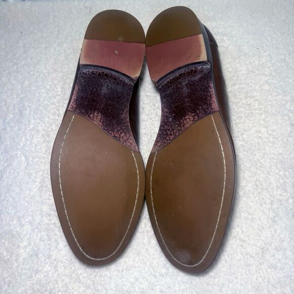 Aston Grey Collection 1013159 Legaoni Men's 12 Brown Leather Oxfords  Shoes - Picture 8 of 9